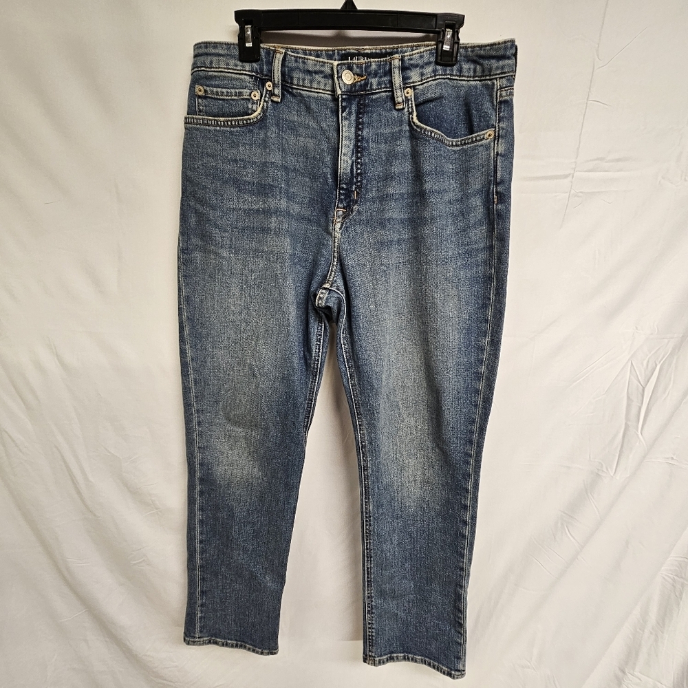 Lauren Ralph Lauren Black Label Womens Jeans 12 Blue Denim Pockets Casual